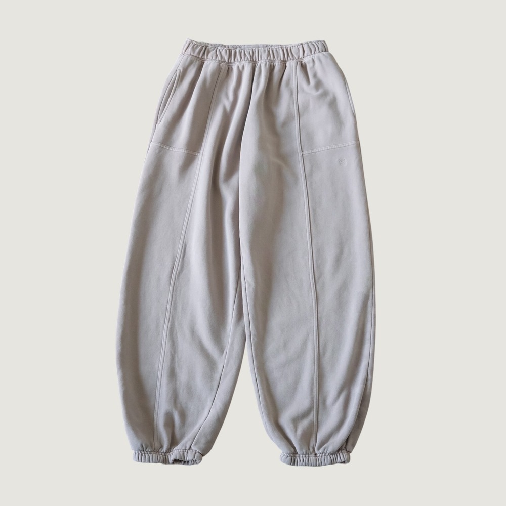 PINK Victoria's Secret Sweatpants Balloon Leg Taupe Fleece Joggers Small Lounge
